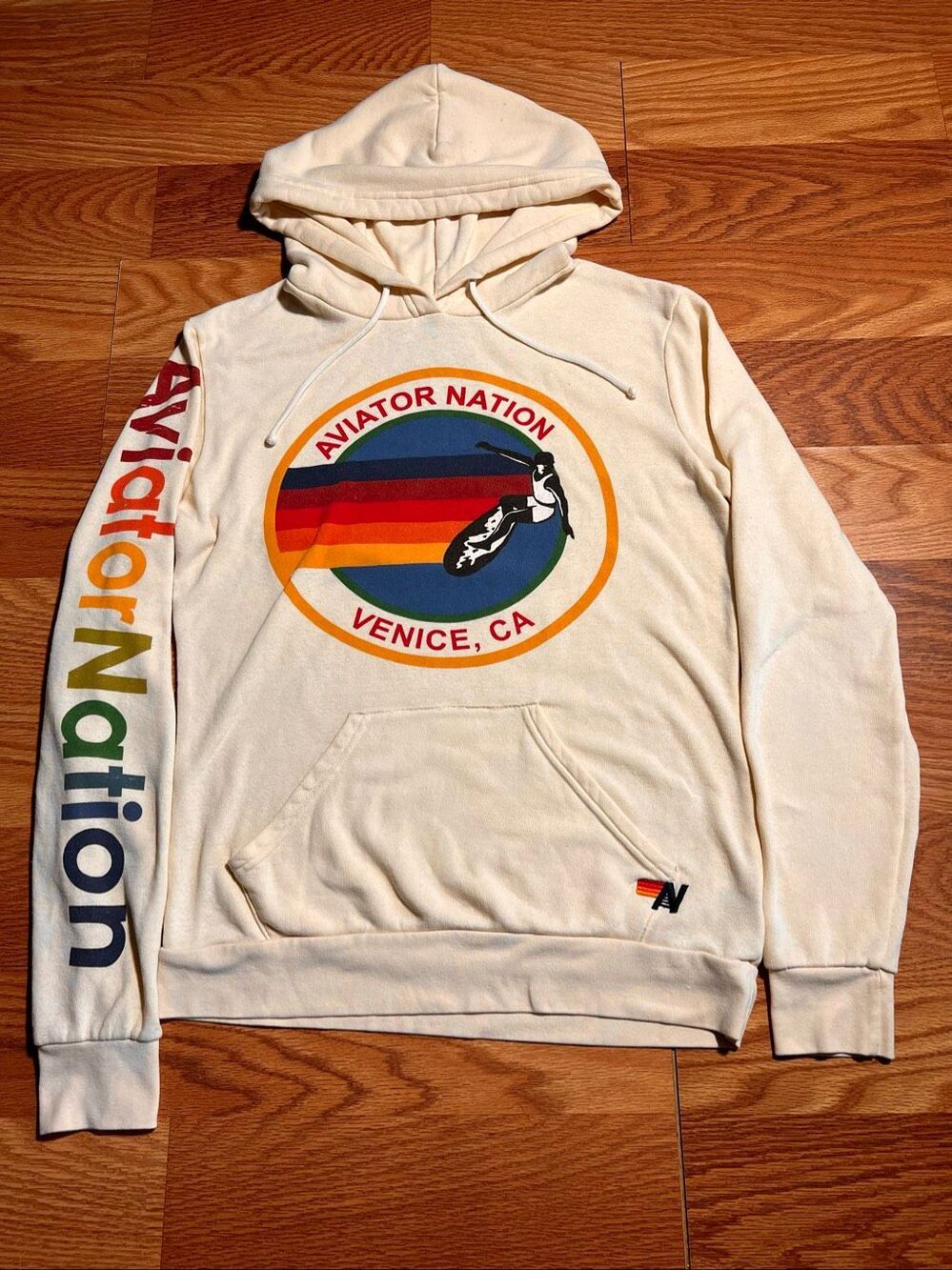 Aviator Nation Relaxed Venice Pullover Hoodie Medium